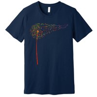 Music Notes Dandelion Flower Premium T-Shirt