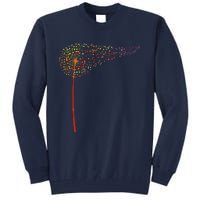 Music Notes Dandelion Flower Tall Sweatshirt