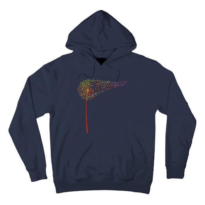 Music Notes Dandelion Flower Tall Hoodie