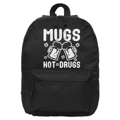 Mugs Not Drugs Great Saint Patrick's Day Gift 16 in Basic Backpack