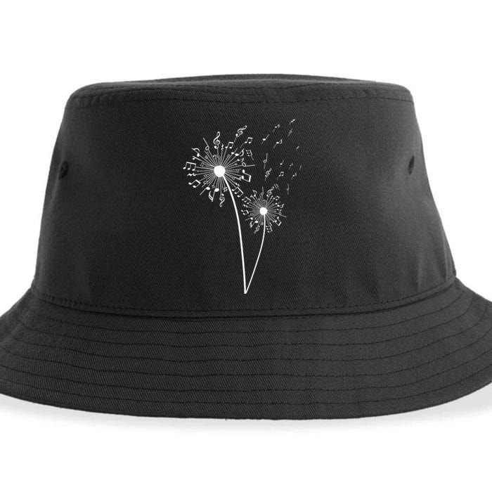 Music Note Design For Women Music Teacher Music Lover Sustainable Bucket Hat