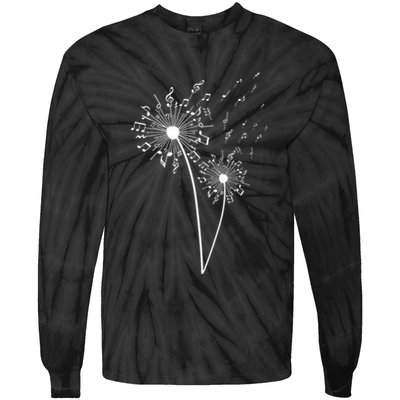 Music Note Design For Women Music Teacher Music Lover Tie-Dye Long Sleeve Shirt