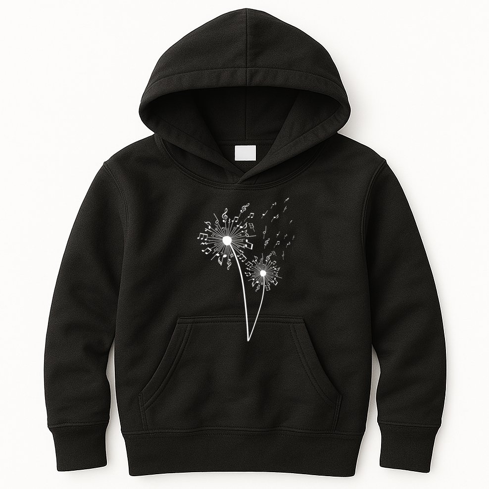 Music Note Design For Women Music Teacher Music Lover Kids Hoodie
