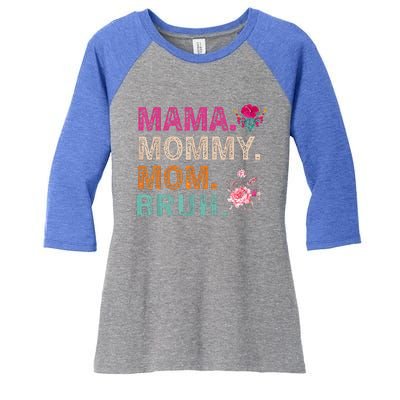 Mom Noun Definition Women's Tri-Blend 3/4-Sleeve Raglan Shirt