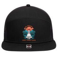 Meditation No Drama Just Yoga Lama Namaste Yoga Mom Namaste Gift 7 Panel Mesh Trucker Snapback Hat