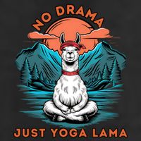 Meditation No Drama Just Yoga Lama Namaste Yoga Mom Namaste Gift 7 Panel Mesh Trucker Snapback Hat