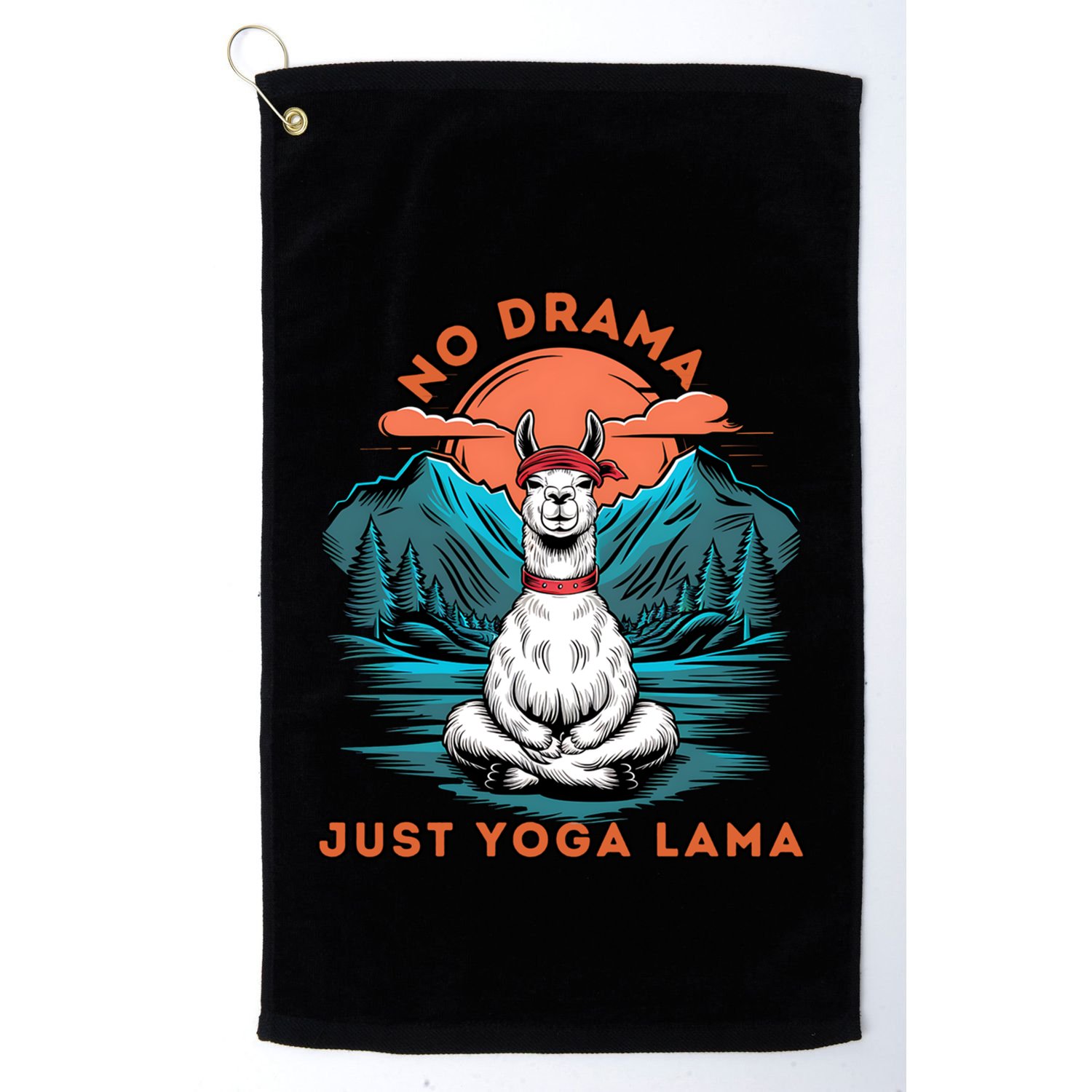 Meditation No Drama Just Yoga Lama Namaste Yoga Mom Namaste Gift Golf Towel