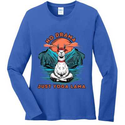Meditation No Drama Just Yoga Lama Namaste Yoga Mom Namaste Gift Ladies Long Sleeve Shirt