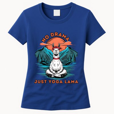 Meditation No Drama Just Yoga Lama Namaste Yoga Mom Namaste Gift Womens T-Shirt