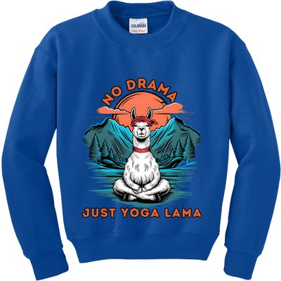 Meditation No Drama Just Yoga Lama Namaste Yoga Mom Namaste Gift Kids Sweatshirt