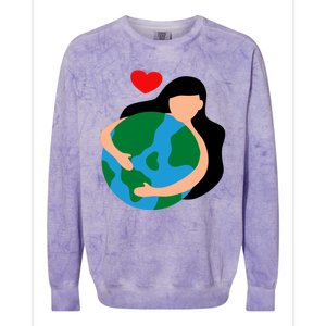 Mother Nature Earth Day Save Our Planet Colorblast Crewneck Sweatshirt