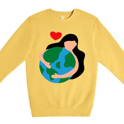 Mother Nature Earth Day Save Our Planet Premium Crewneck Sweatshirt