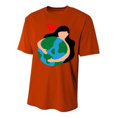 Mother Nature Earth Day Save Our Planet Performance Sprint T-Shirt