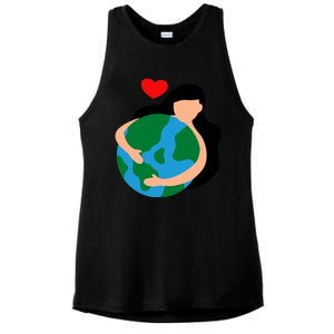 Mother Nature Earth Day Save Our Planet Ladies PosiCharge Tri-Blend Wicking Tank