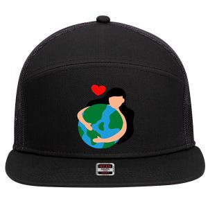 Mother Nature Earth Day Save Our Planet 7 Panel Mesh Trucker Snapback Hat