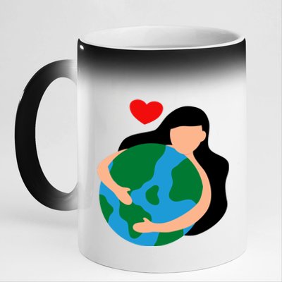 Mother Nature Earth Day Save Our Planet 11oz Black Color Changing Mug