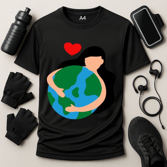 Mother Nature Earth Day Save Our Planet Cooling Performance Crew T-Shirt