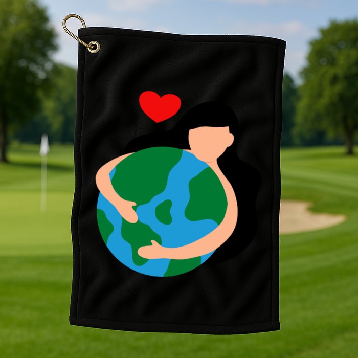 Mother Nature Earth Day Save Our Planet Golf Towel