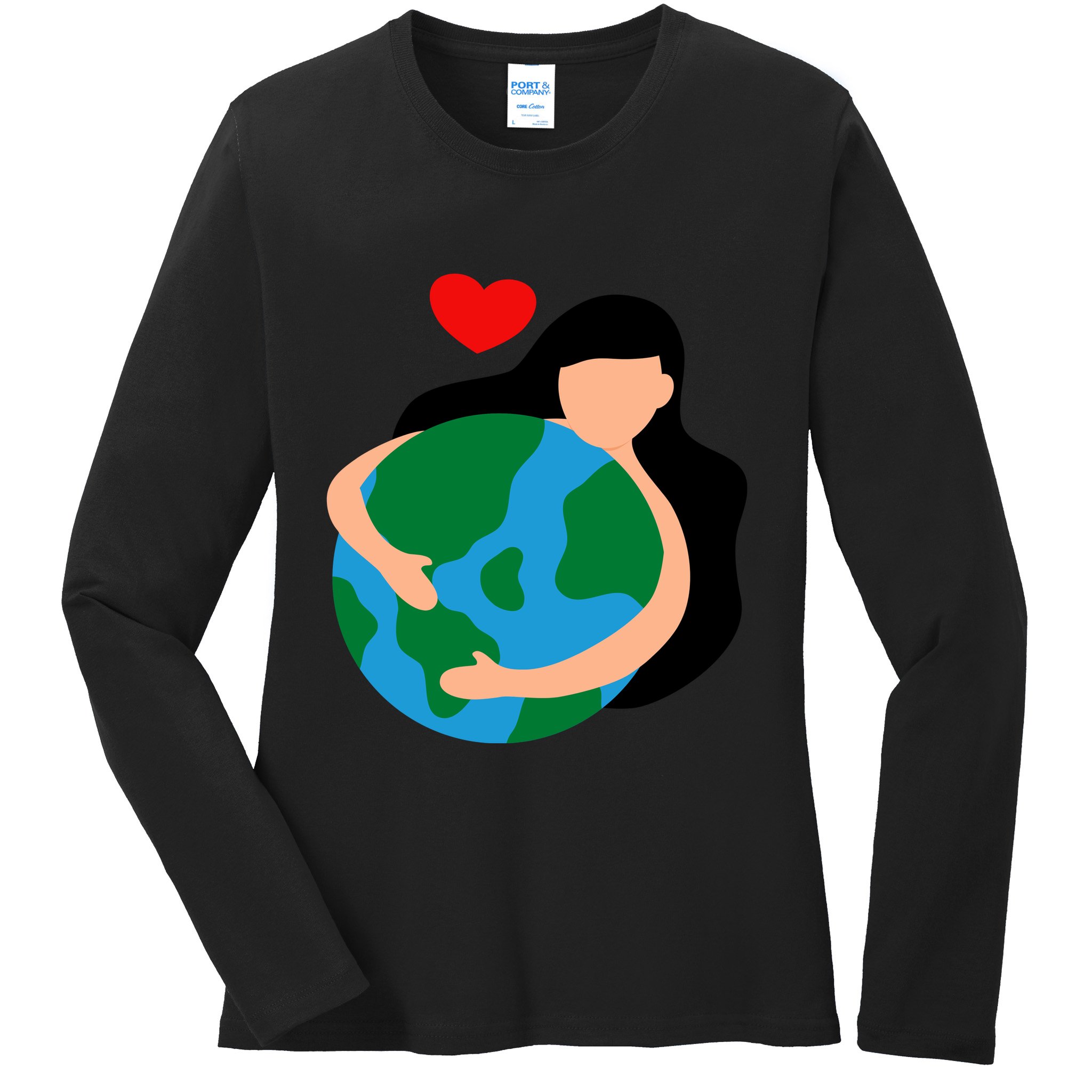 Mother Nature Earth Day Save Our Planet Ladies Long Sleeve Shirt