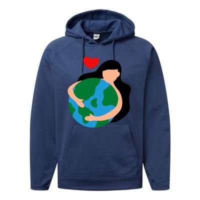 Mother Nature Earth Day Save Our Planet Performance Fleece Hoodie