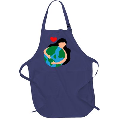 Mother Nature Earth Day Save Our Planet Full-Length Apron With Pockets