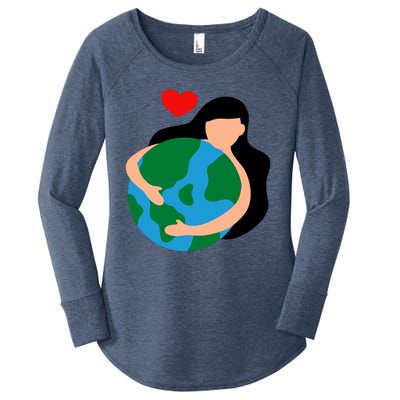 Mother Nature Earth Day Save Our Planet Women's Perfect Tri Tunic Long Sleeve Shirt