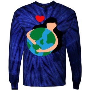 Mother Nature Earth Day Save Our Planet Tie-Dye Long Sleeve Shirt