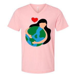 Mother Nature Earth Day Save Our Planet V-Neck T-Shirt