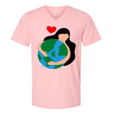 Mother Nature Earth Day Save Our Planet V-Neck T-Shirt