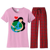 Mother Nature Earth Day Save Our Planet Women's Flannel Pajama Set