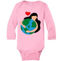 Mother Nature Earth Day Save Our Planet Baby Long Sleeve Bodysuit