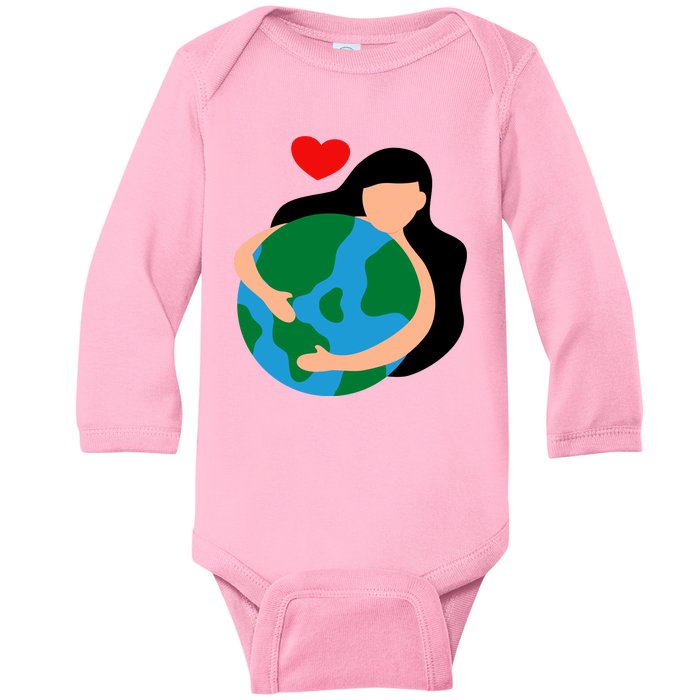 Mother Nature Earth Day Save Our Planet Baby Long Sleeve Bodysuit