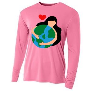 Mother Nature Earth Day Save Our Planet Cooling Performance Long Sleeve Crew