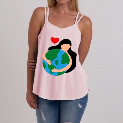 Mother Nature Earth Day Save Our Planet Women's Strappy Tank