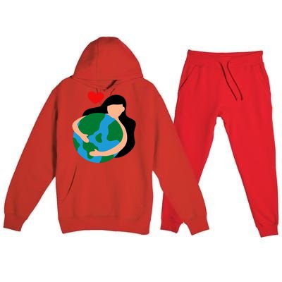 Mother Nature Earth Day Save Our Planet Premium Hooded Sweatsuit Set