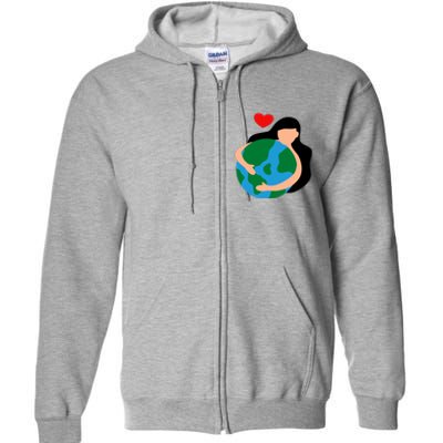 Mother Nature Earth Day Save Our Planet Full Zip Hoodie