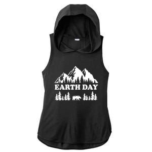 Mountain Nature Earth Day Gift Ladies PosiCharge Tri-Blend Wicking Draft Hoodie Tank