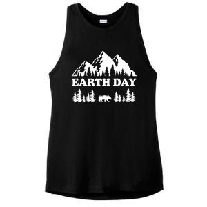 Mountain Nature Earth Day Gift Ladies PosiCharge Tri-Blend Wicking Tank