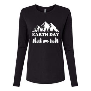 Mountain Nature Earth Day Gift Womens Cotton Relaxed Long Sleeve T-Shirt