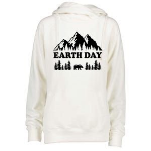 Mountain Nature Earth Day Gift Womens Funnel Neck Pullover Hood