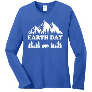 Mountain Nature Earth Day Gift Ladies Long Sleeve Shirt