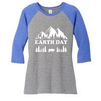 Mountain Nature Earth Day Gift Women's Tri-Blend 3/4-Sleeve Raglan Shirt