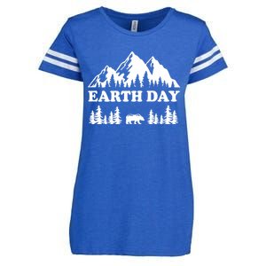 Mountain Nature Earth Day Gift Enza Ladies Jersey Football T-Shirt