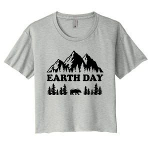 Mountain Nature Earth Day Gift Women's Crop Top Tee