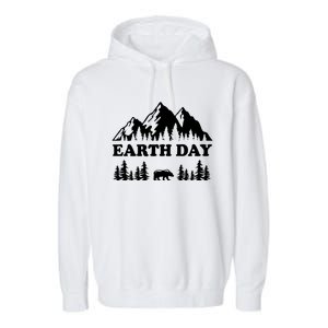 Mountain Nature Earth Day Gift Garment-Dyed Fleece Hoodie