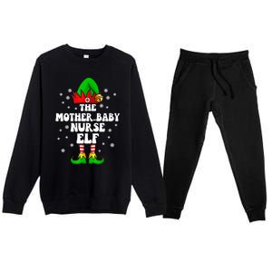 Mother Nurse Elf Nursing Christmas Costume Gift Premium Crewneck Sweatsuit Set