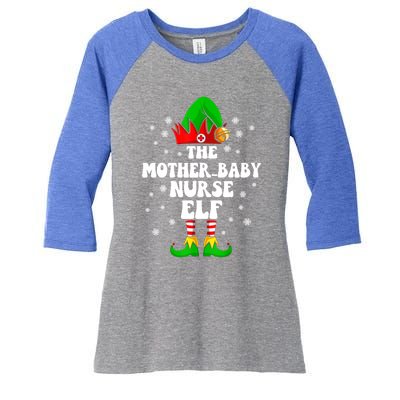 Mother Nurse Elf Nursing Christmas Costume Gift Women's Tri-Blend 3/4-Sleeve Raglan Shirt