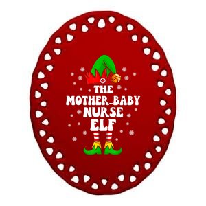 Mother Nurse Elf Nursing Christmas Costume Gift Ceramic Oval Ornament