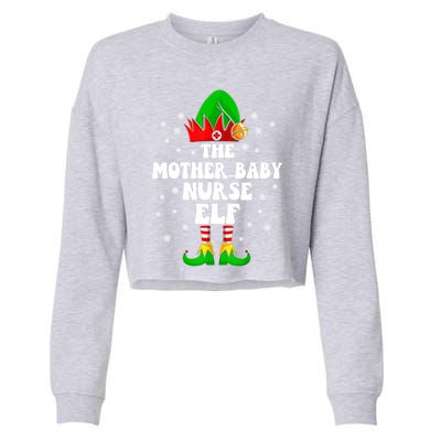 Mother Nurse Elf Nursing Christmas Costume Gift Cropped Pullover Crew