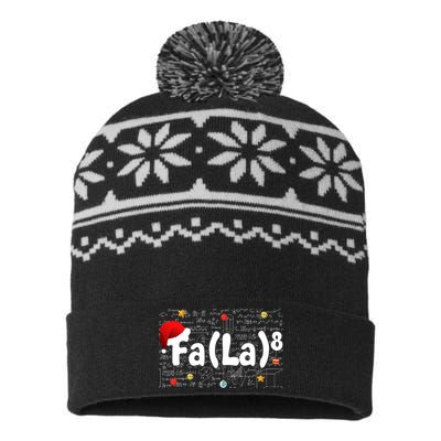 Musical Note Fa (La)8 Santa Hat Music Teacher Christmas USA-Made Snowflake Beanie